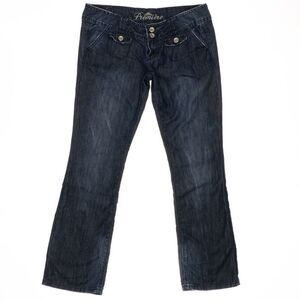 Premiere Bootcut Jeans Size 7/8 Junior Womens Lightweight Blue Measures 33 x 31